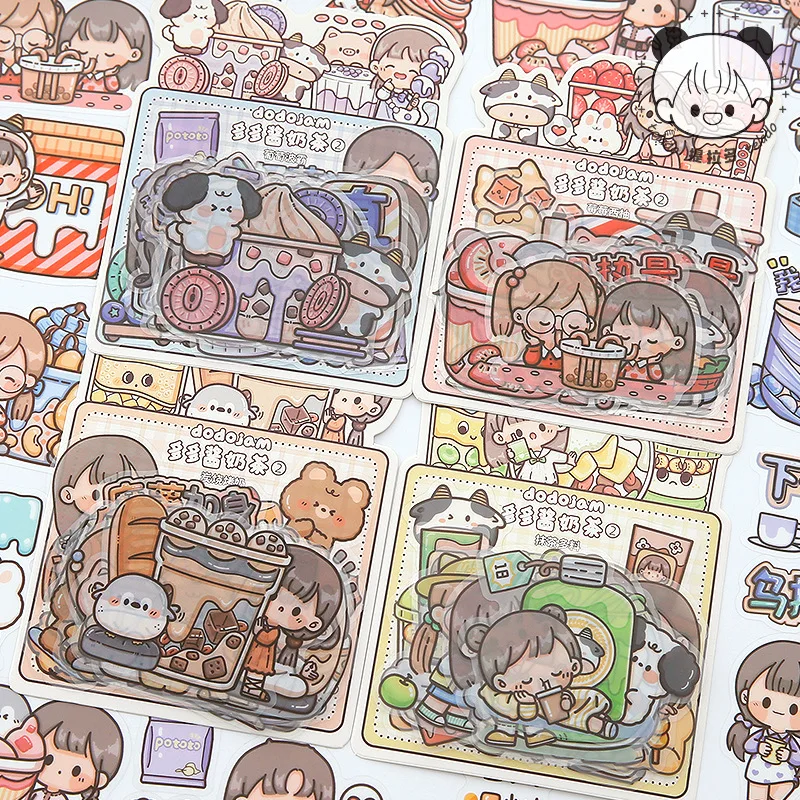 

30pcs/1lot kawaii Stationery Stickers cute girl a lot of sauce Diary Planner junk journal Decorative Scrapbooking Stickers