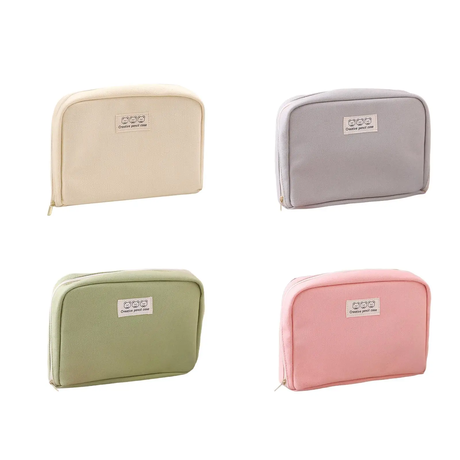 

Large Capacity Pencil Case Office Organizer Box Storage Pouch Toiletry Bag Zipper Simple Stationery Pouch Bag Pencil Case Holder