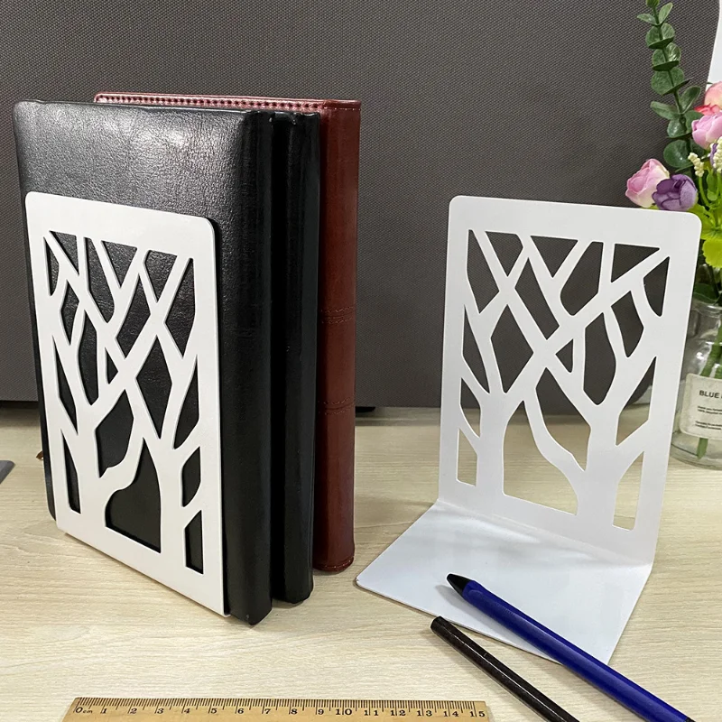 

1 Pair Metal Fashion Bookends Bookends for Shelves Metal Bookend Supports for Shelves and Desk