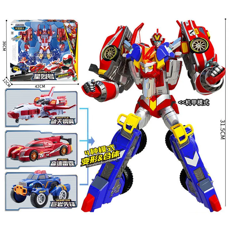 Фото 2026 Tobot Master V: Ультимативный трансформирующийся робот-машина, корейская мультяшная игрушка-трансформер в виде самолета, подарки №4