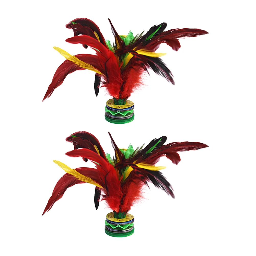 

2 Pcs Kids Outdoor Toys Leisure Foot Exercise Fitness Shuttlecock Toddler Badminton Shuttlecocks Aldult Chicken