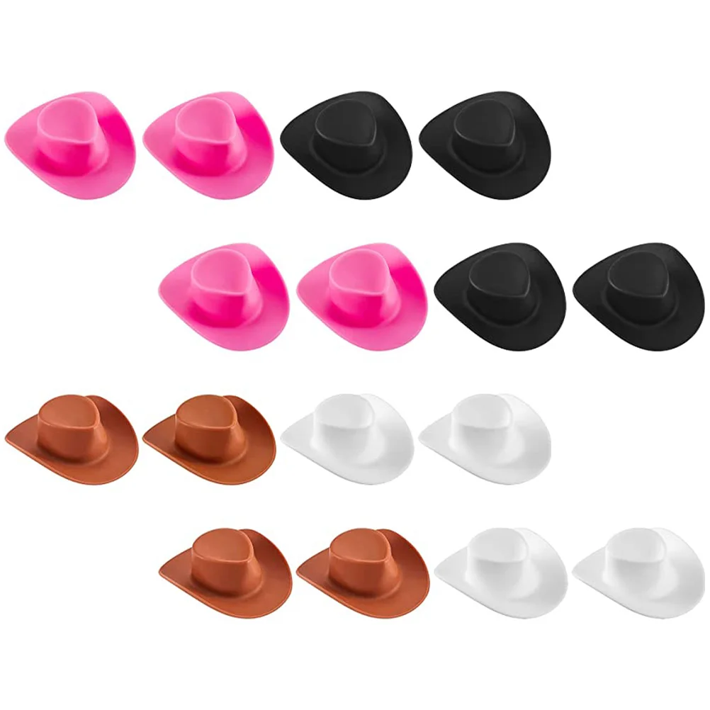 

Hats Mini Hattiny Miniaturecowboy Party Cowgirl Formexican Cap Christmas Knitting Crafts Bottle Magician Covers Boot Cow White