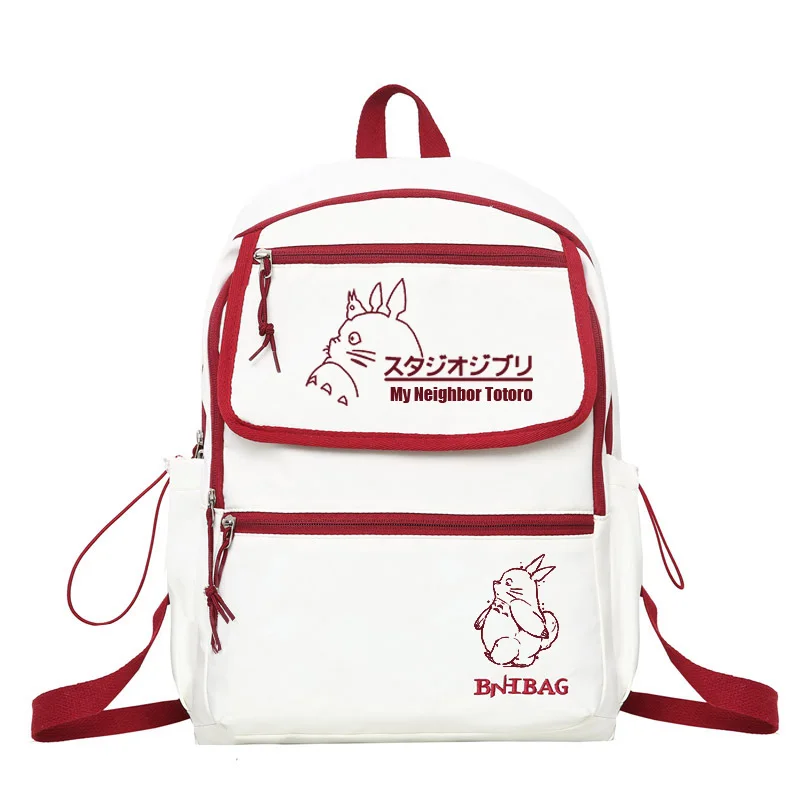 

Cute My Neighbor Totoro Nylon Large Capacity College Style Backpack Girls Japanese Teenagers Students Waterproof Schoolbag