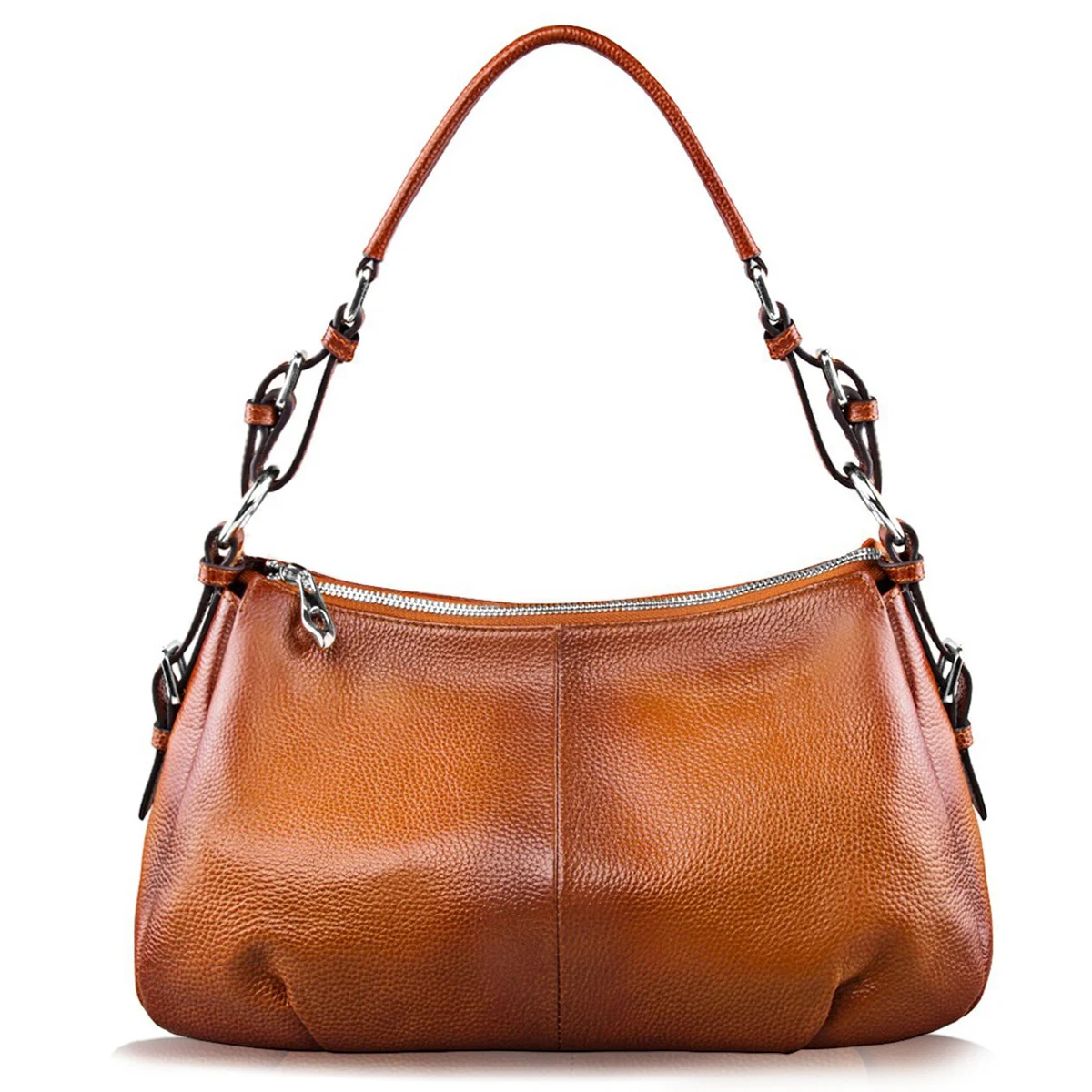 S-ZONE Womens Hobo Genuine Leather Shoulder Bag Top-handle H