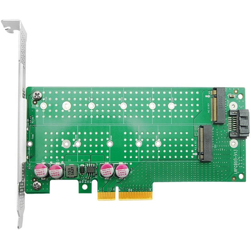 

PCIE4.0 Expansion Card PCIE4.0 X4 To M.2 Nvme+NGFF (SATA) SSD Solid State Drive Adapter Card M.2 Nvme Expansion Card
