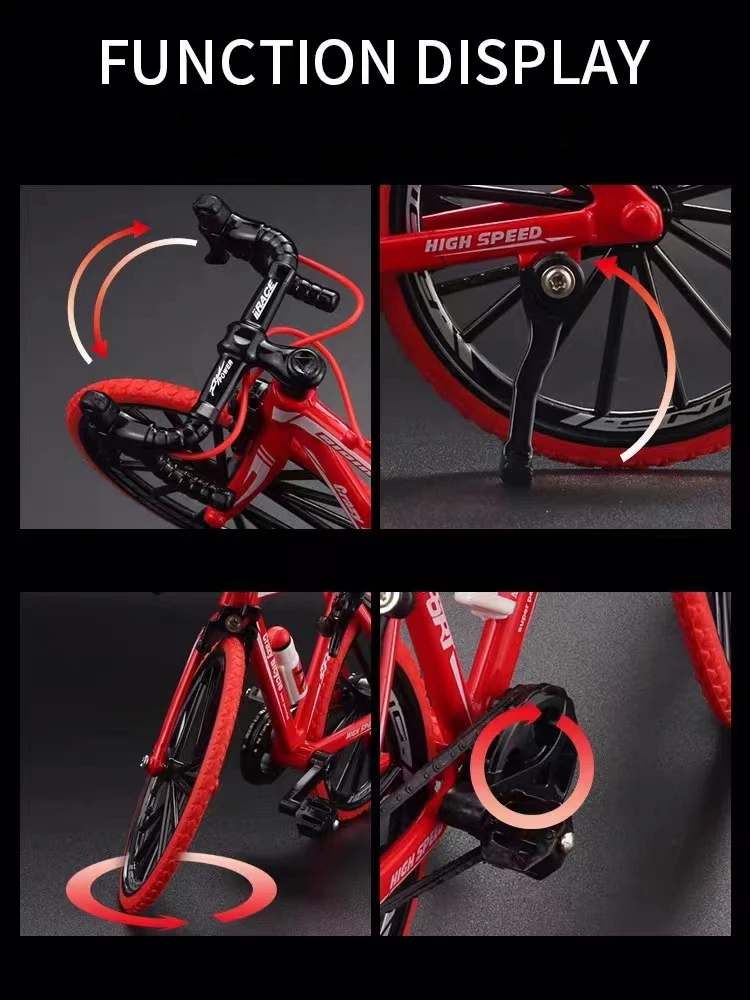 1:10 Мини-пальцевый Горный Велосипед Металлическая Литая Модель Под Давлением