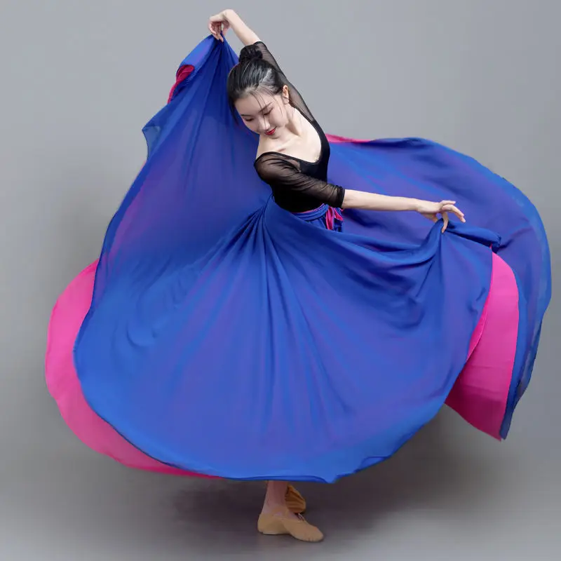 Юбка-танцевальная шифоновая двухсторонняя восьмиметровая для путешествий