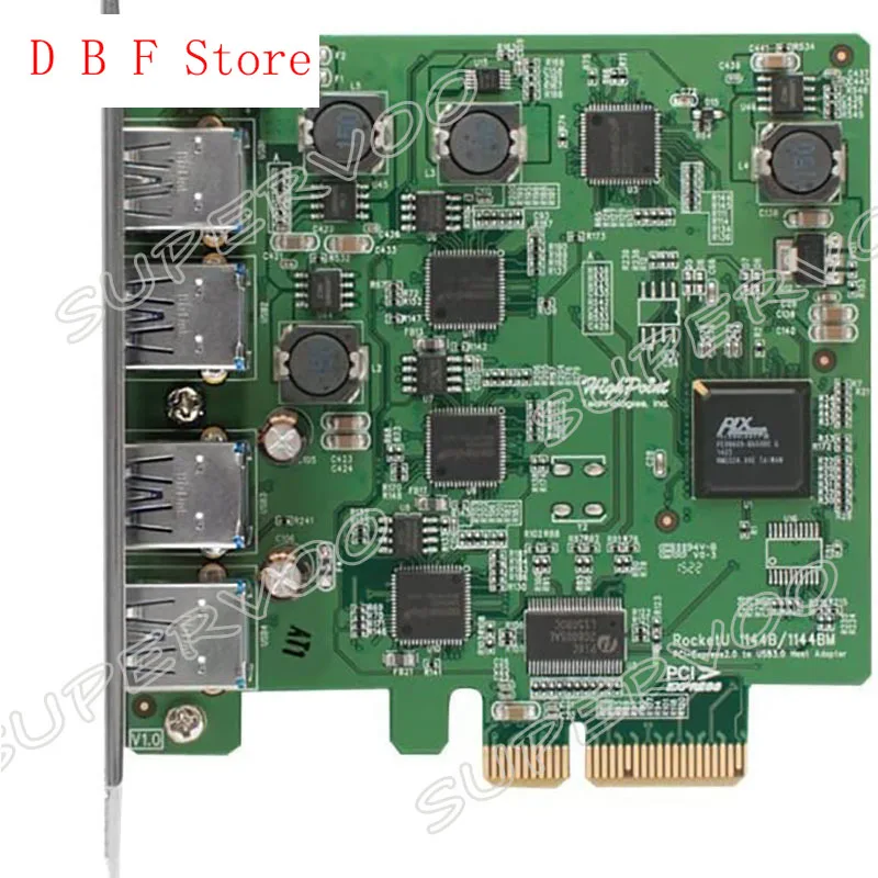 

Высокоточный 4-портовый USB 3,0 PCI-Express 2,0X4 HBA RocketU 1144D