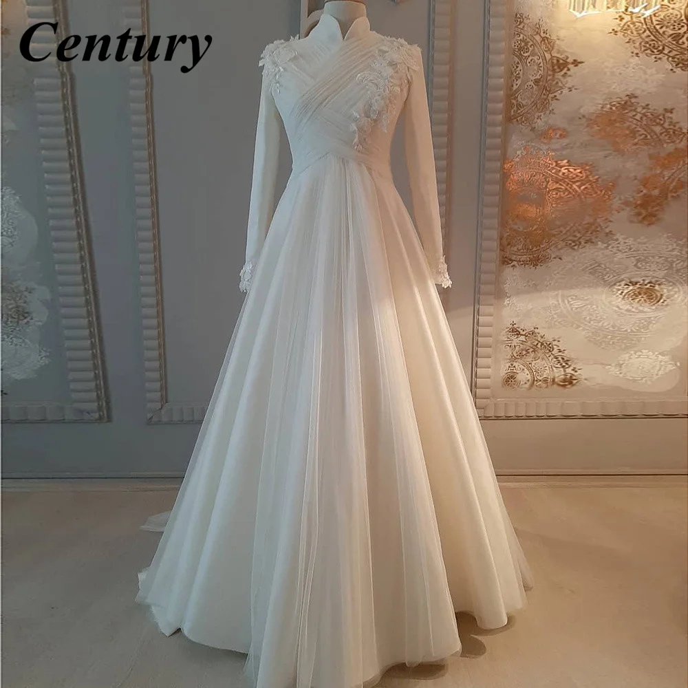 

Appliques Wedding Dresses A Line Wedding Gown Beading Wedding Party Dress Bridal Dress Moroccan Wedding Caftan Bridal Gown