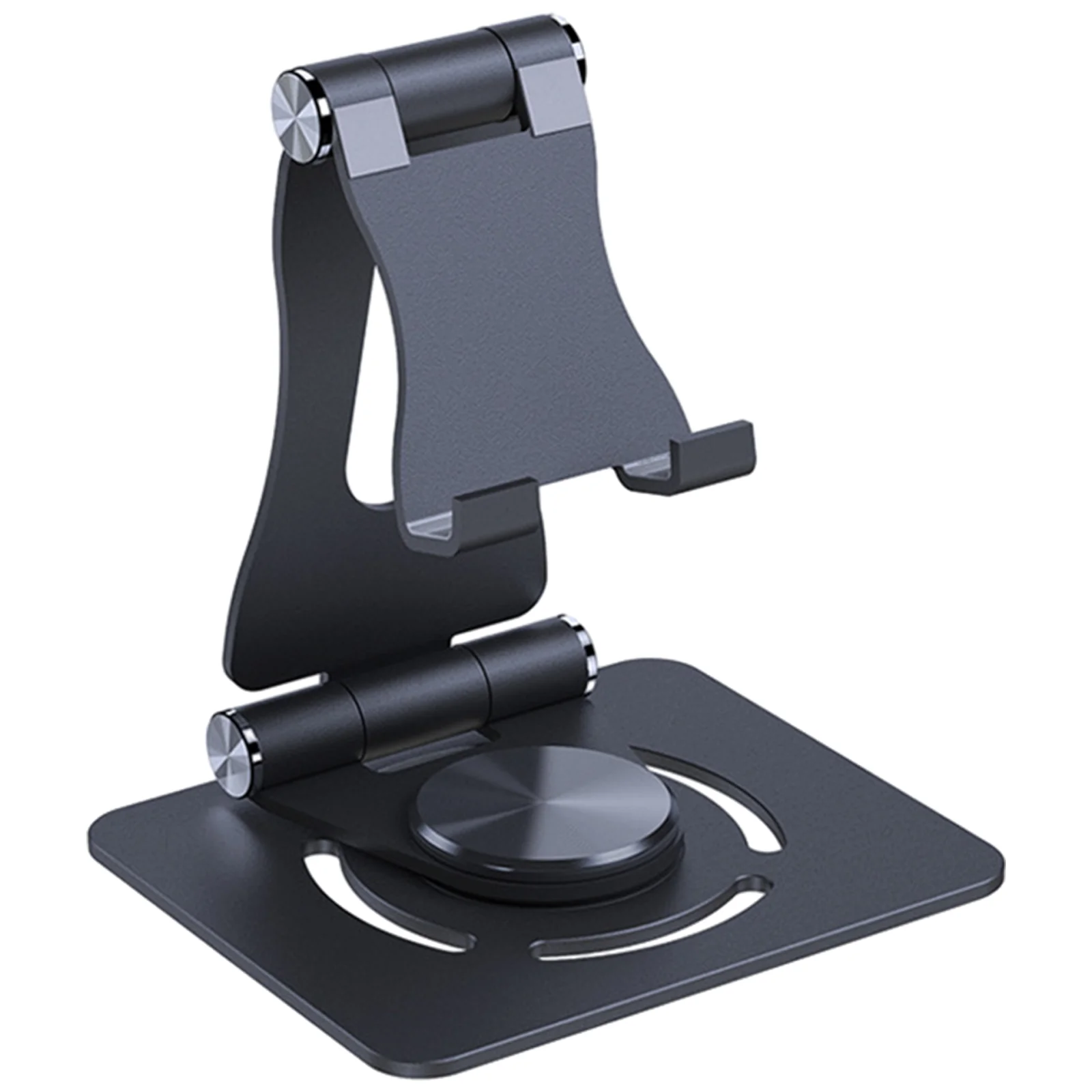 

360 Degree Rotate Phone Holder Tablet Stand Aluminum Alloy Desktop Support Bracket with Anti-Slip Silicone Pad Tablet Holder