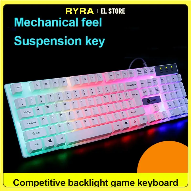 

RYRA Computer Colorful Backlit Keyboard Mechanical Medium Board Single Keyboard LiMei Gamer Keyboard E-sports Peripherals Laptop