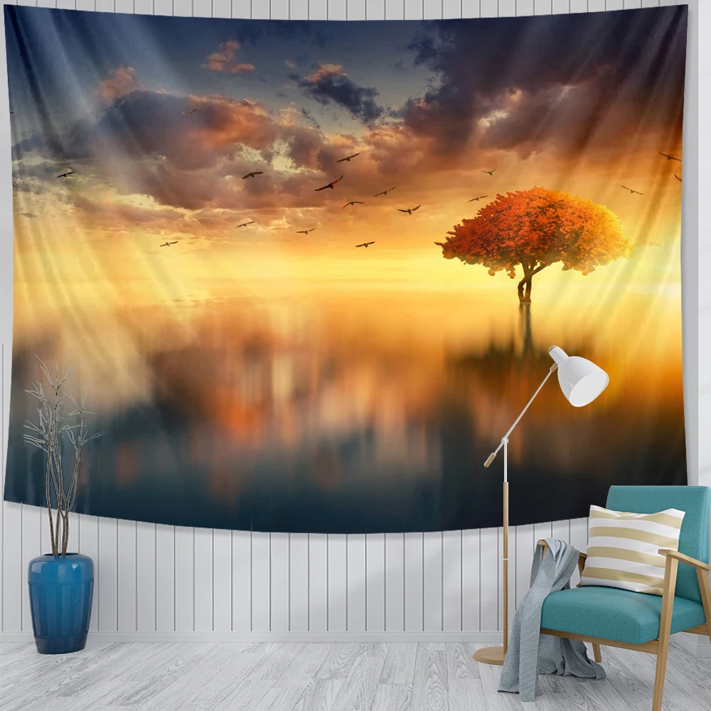 

Beautiful Landscape Tapestry Natural Scenery Tapestry Wall Bedspread Bohemian Home Decor Psychedelic Forest Tapestry Beautiful