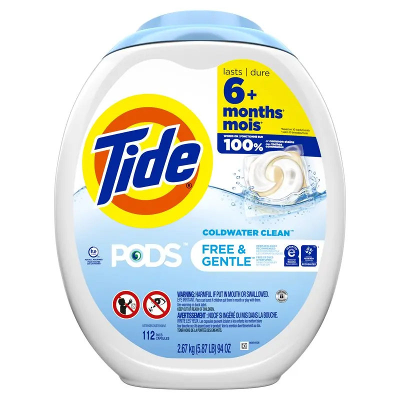 

Laundry Detergent Soap Packs, Free and Gentle, 112 Ct Detergent Detergent Detergent Detergent Detergent Detergent