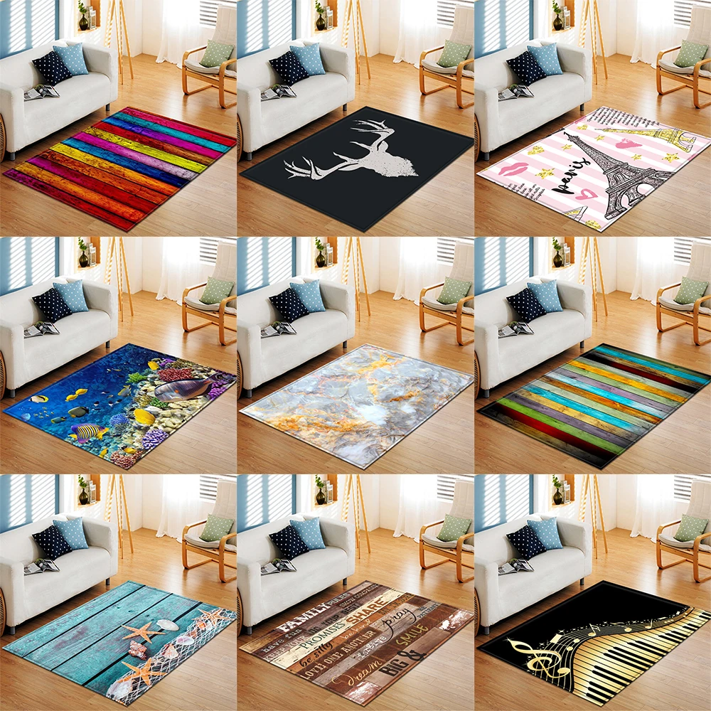 

Customizable Home Children's Non-slip Carpet Corridor Floor Bedroom Bedside Mat Living Room Rug Children's Room Decorative Rug
