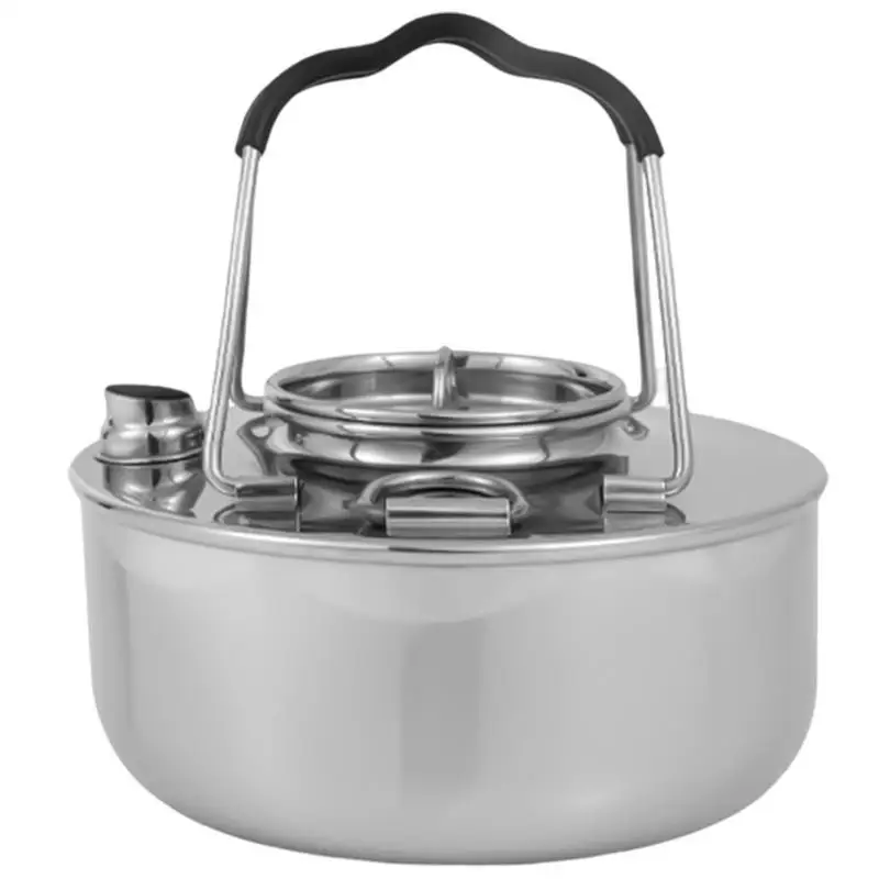 

Camping Tea Kettle Fast Heating 1.5L Camping Teapot Stainless Steel Camp Tea Coffee Pot Large Outdoor Hiking Kettle Pot Portable