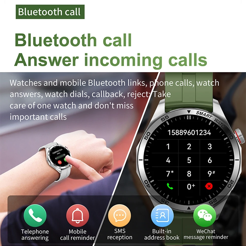 Смарт-часы для Android IOS ECG мужские часы 4 Pro AMOLED HD экран Bluetooth звонки GPS фитнес-трекер +