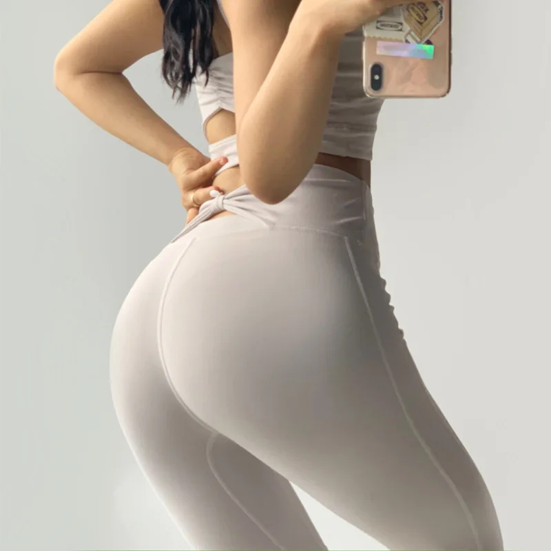 

Bow Women Yoga Pants Fitness High Waist Training Outdoor Jeggings Sport Workout Leggings Running Gym Yoga Leggings Female