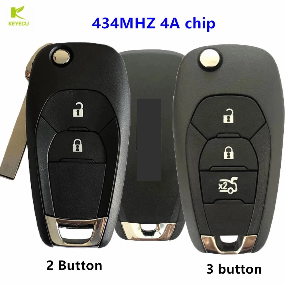 KEYECU замена флип 2 кнопку зажигания дистанционный ключ 433 МГц PCF7941chip для Holden