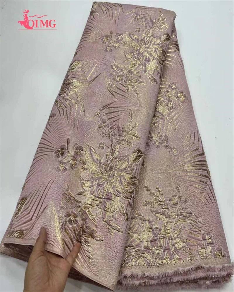 OIMG 2023 Новый жаккард парчовая французская африканская кружевная ткань из органзы