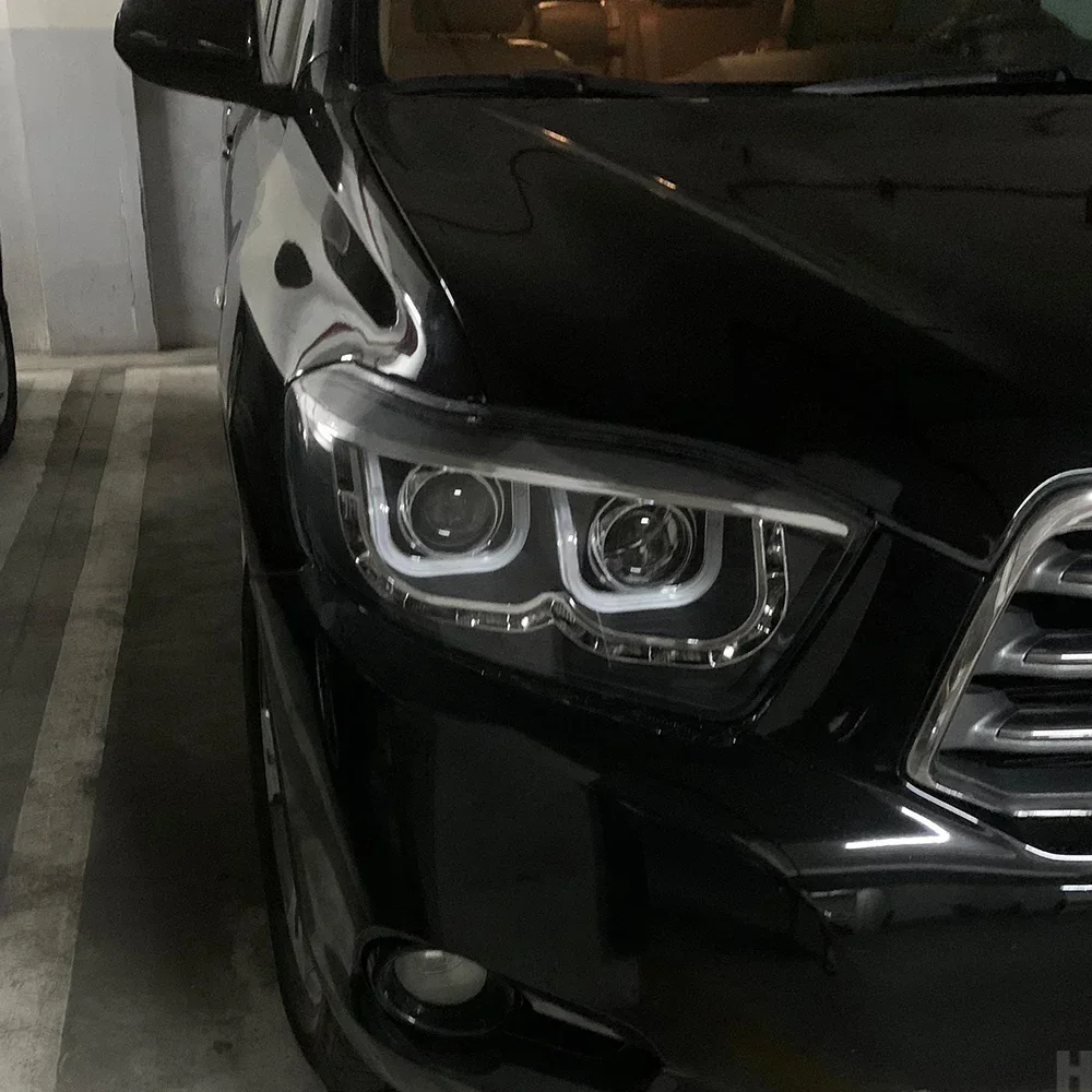 Автомобильные фары для Highlander Kluger 2009-2011 обновление объектива проектора с высокой