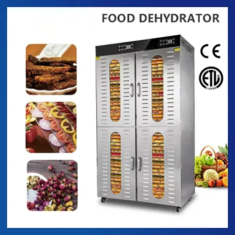 

80 Trays Commercial Stainless Steel Food Fruits Vegetables Dehydrator Air Dryer Machine Fruit Drying Oven Dewatering Machine