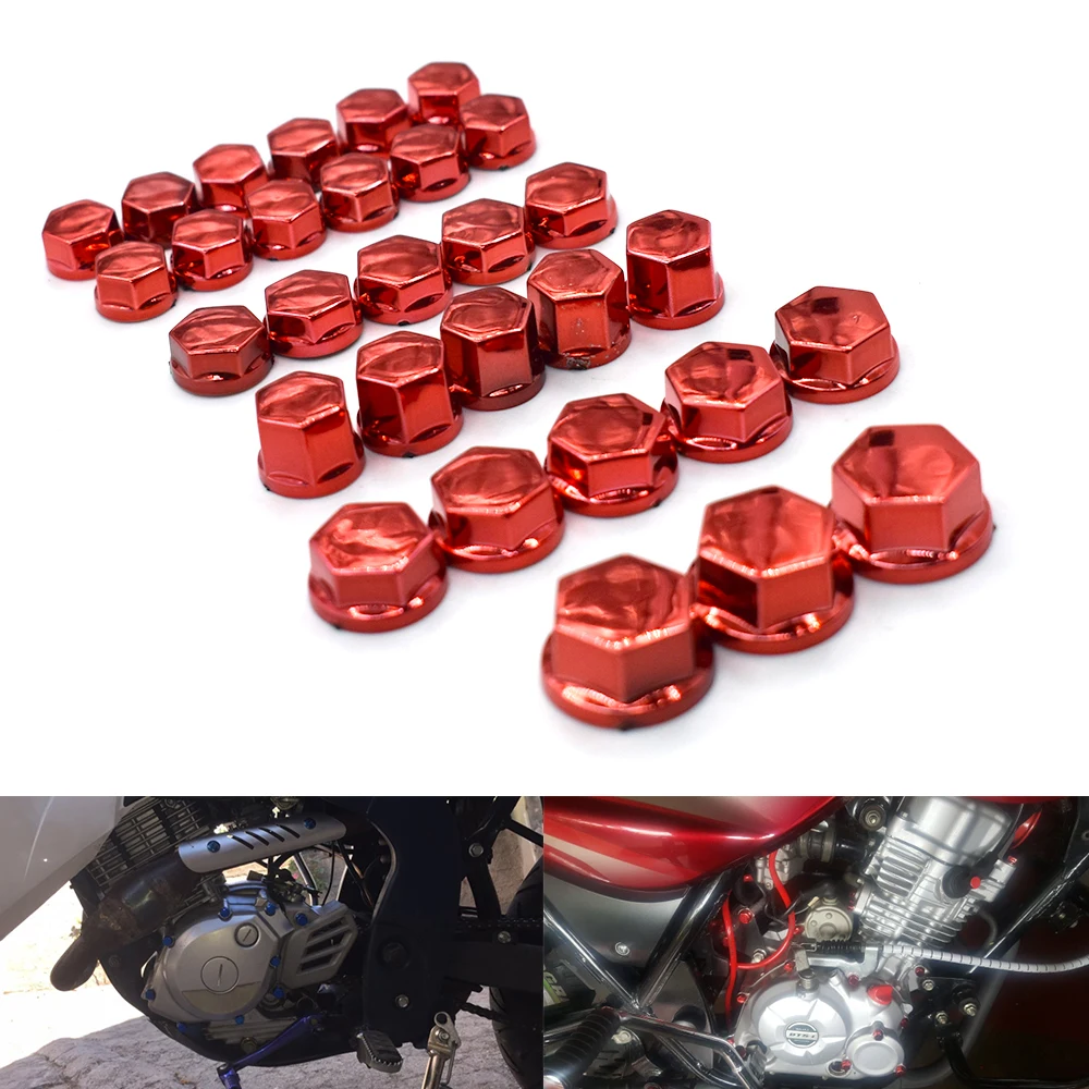 

30PCS motorcycle modeling plating nut decorative screw cap For YAMAHA XMAX VMAX NMAX TMAX YZF-R1 R6 R3 R15 R25 R125 R5 FZ6/R XJ6