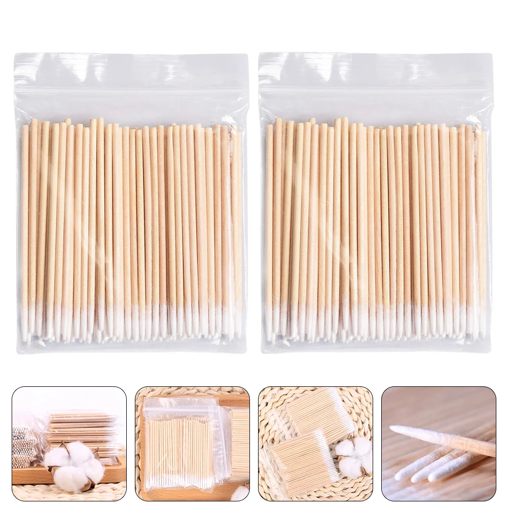 

1000 Pcs Cotton Swab Disposable Sticks Applicator Eyelash Cleaning Rods Absorbent Cuspidal Swabs Tattooing