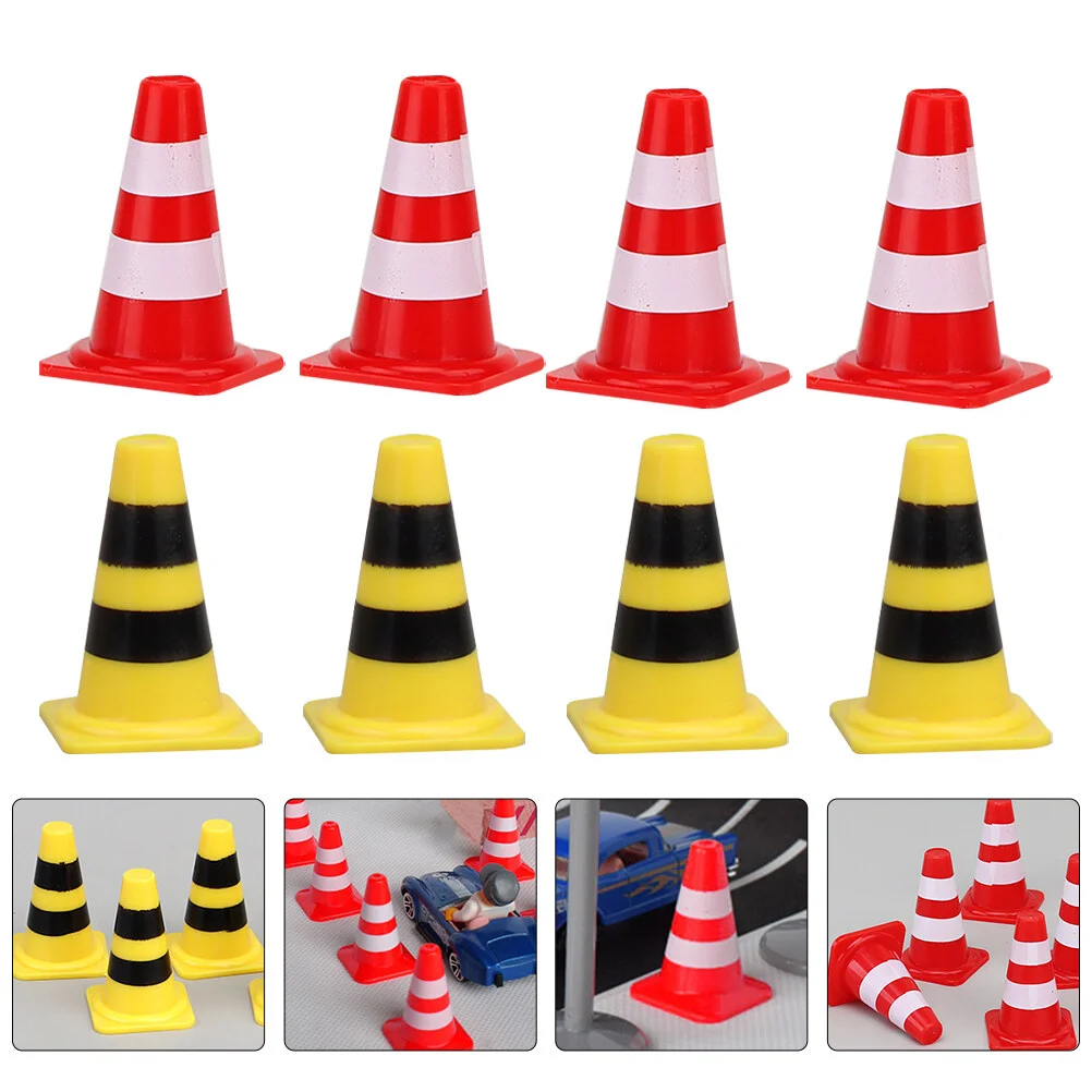 

Mini Bucket Traffic Sign Cognitive Toy Micro Toyssss Scene Plaything Roadblock