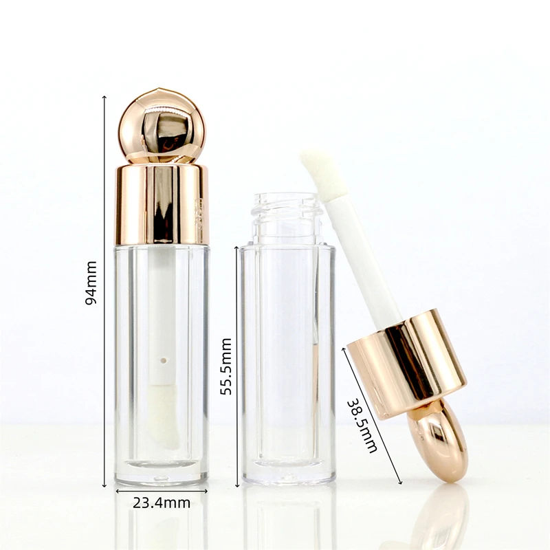 100 шт. 4 5 мл круглый прозрачный пустой тюбик для губной помады глазурь губ