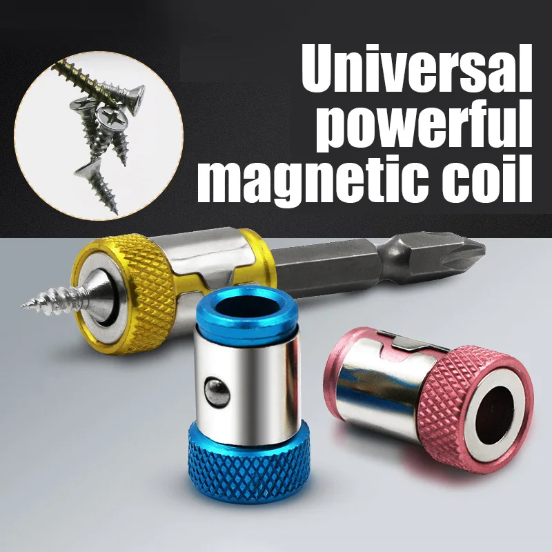 

Universal Magnetic Ring for 6.35mm 1/4" Drill Bit Magnet Powerful Ring Strong Magnetizer Electric Screwdriver Bits