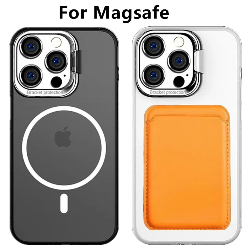 

Matte Translucent Magsafing Magnetic Wireless Case for Apple iPhone 13 Pro Max Camera Protection Bracket Hodler Armor Hard Cover