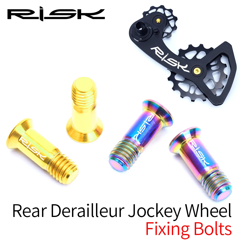 

2 Pcs/Lot M5*14.2mm Titanium alloy Rear derailleur Jockey pulley Fixing Screw Bicycle ultra light Tension Wheel bolts