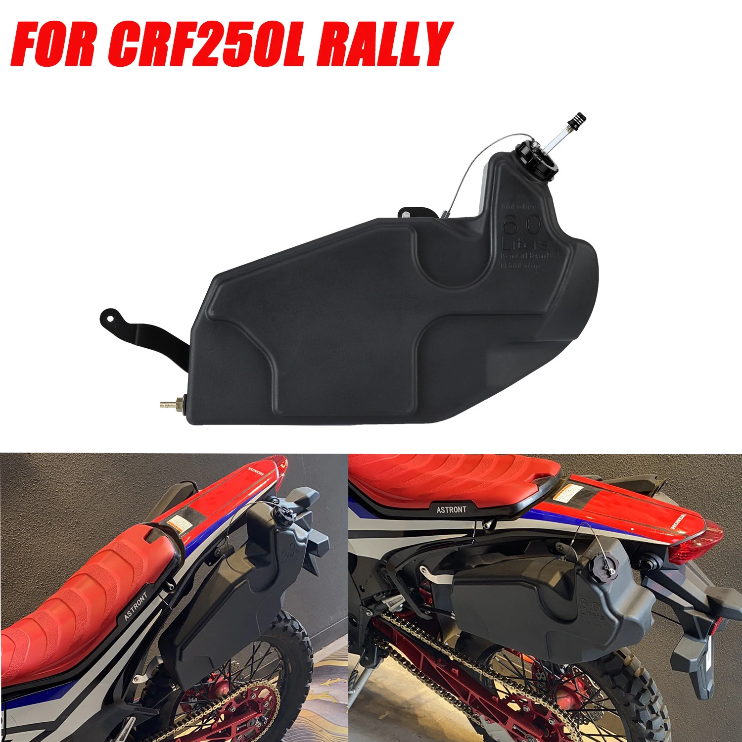 

13L Motorcycle Auxiliary Gas Petrol Fuel Tank Camel Tank CT-250L For Honda CRF250L Rally 2017 2018 2019 2020 2021 2022
