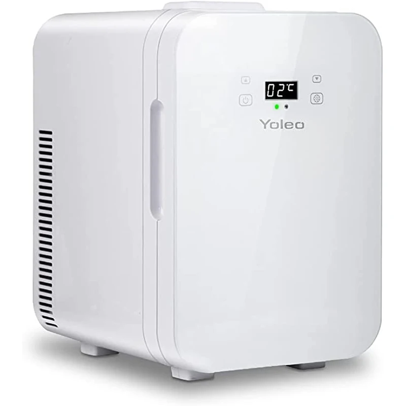 

YOLEO Mini Fridge Silent, 10L Portable with Cooling & Heating Function, -9~65 °C LED Display for Bedroom, Car, Office & Camping