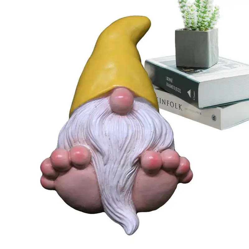 

Resin Spring Gnomes Decor Feet Shape Lawn Gnome Ornaments Spring Gnome Figurine Farmhouse Tiered Tray Ornaments For Halloween