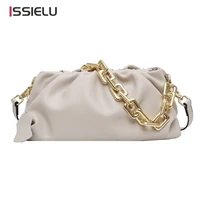 pleated cloud bag for women luxury female shoulder bags genuine leather chain top handle handbags fashion chic girls clutch bags