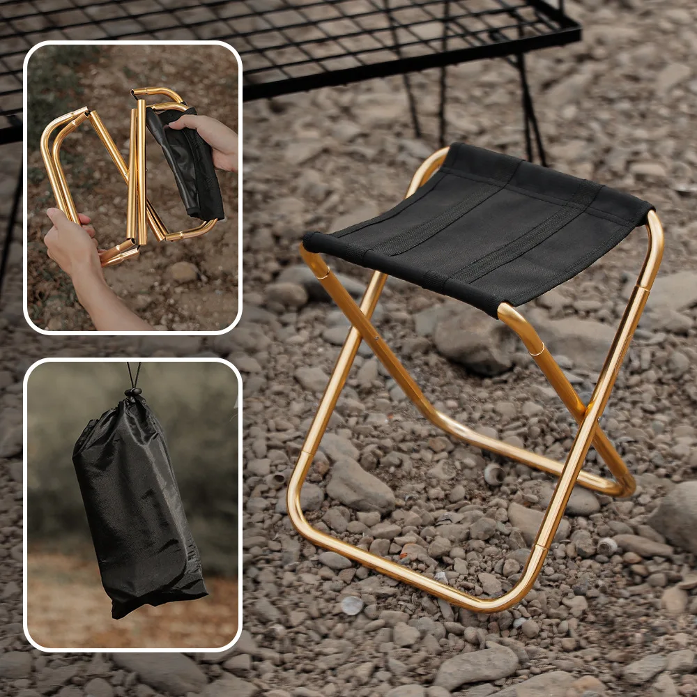 

Camping Chair Aluminum alloy Foldable Portable BBQ Fishing Chair For Hiking Picnic Travel Equipment