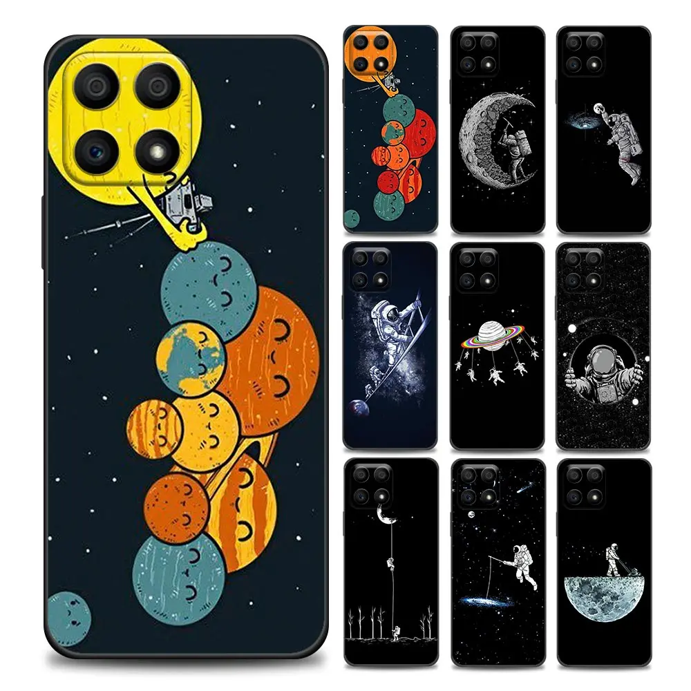 

Cute Cartoon Funny Spaceman Honor Case for 8X 9S 9A 9C 9X Pro Lite Play 9A 50 10 20 30 Pro 30i 20S(6.15) Soft Silicone