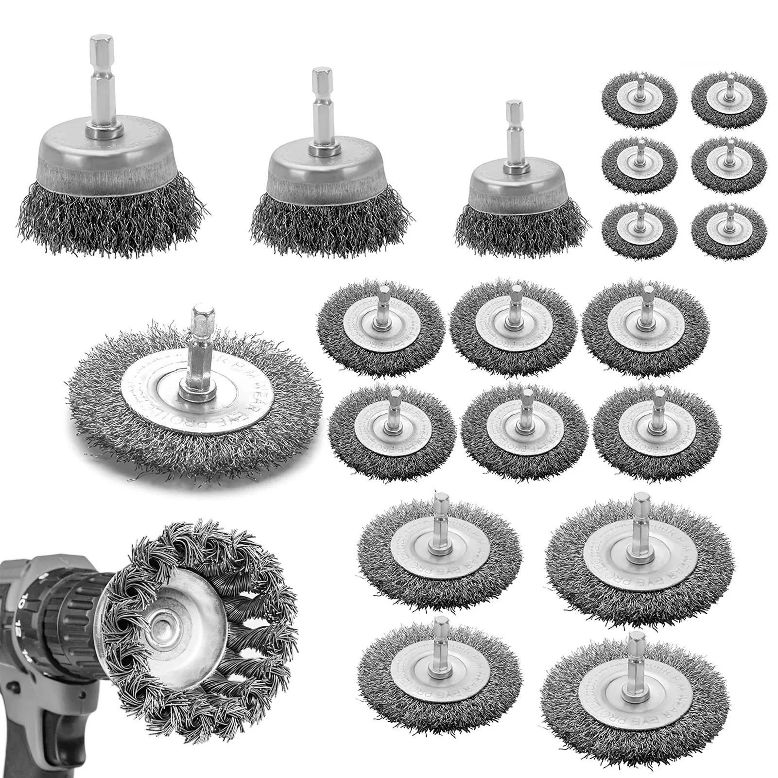 

Щетка из проволоки для угловой шлифовальной машины с шестигранным хвостовиком 1/4 дюйма