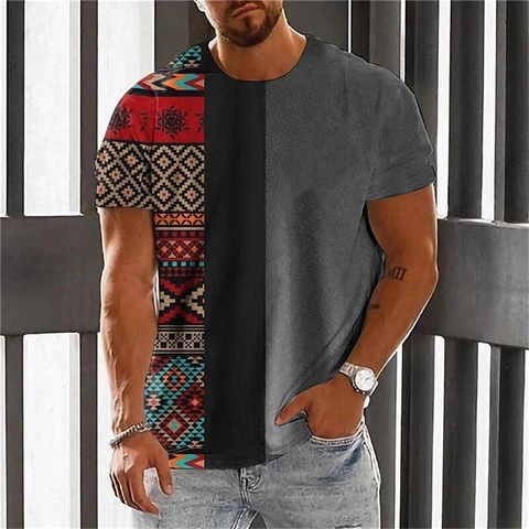 Этнические футболки из полиэстера