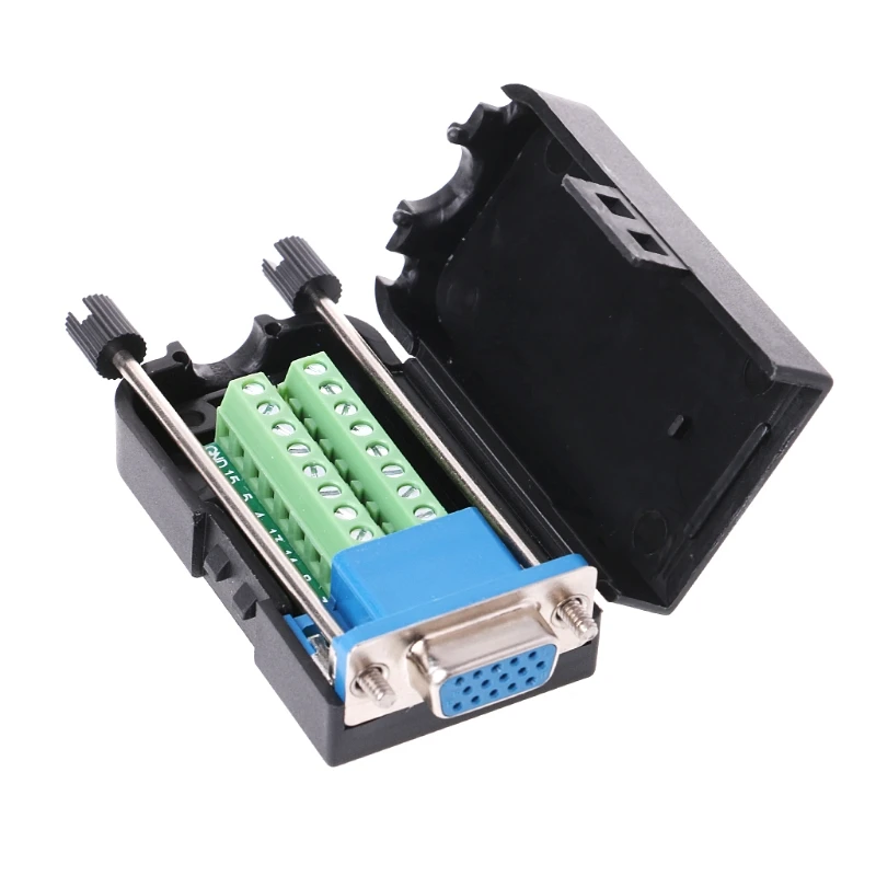 D-SUB DB15 VGA мама-папа Разъемные клеммы винтового типа разъем сделай сам Прямая