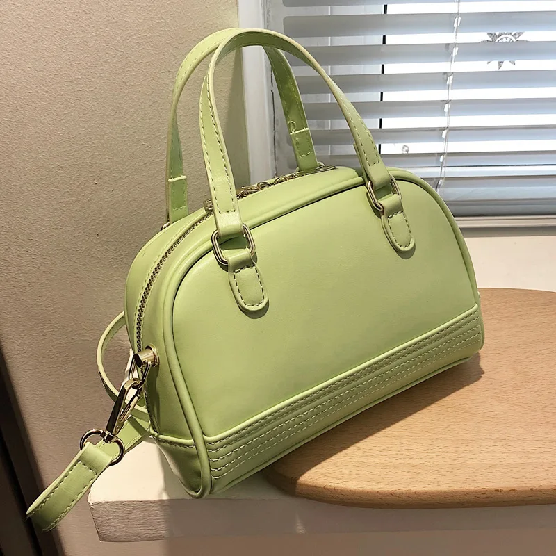 

Personality Women's Shoulder Bag Solid Color Crossbody Bags Pu Leather Lady Handbag 2023 Spring Summer Ladies Small Tote Bag