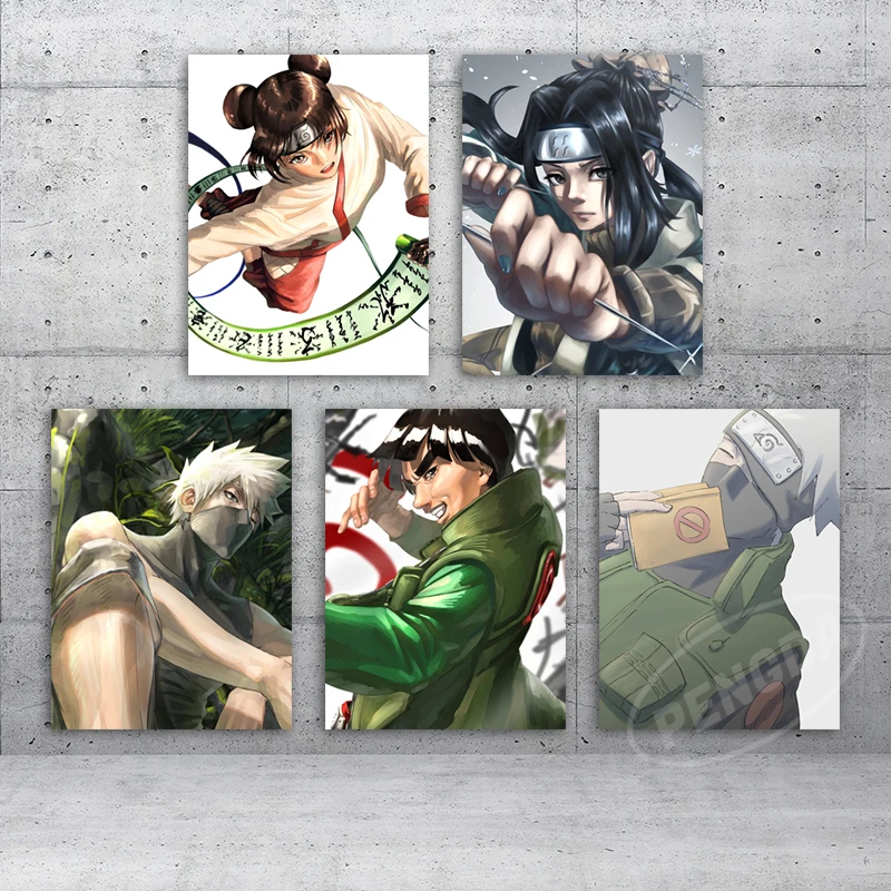 

Canvas Anime Paintings Wall Hatake Kakashi Art Home Decor Japan Poster HD Prints Modular Rock Lee Pictures Living Room No Frame