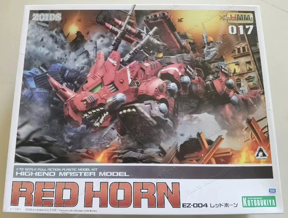 Фото В наличии KOTOBUKIYA ZD183 EZ-004 ZOIDS Red DARK HORN Red and Black Triceratops, сборная модель, игрушка, коллекционный подарок №1