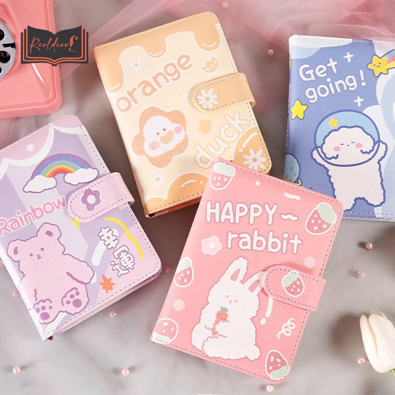 

Cartoon Rabbit Bear Notebook Colorful Inner Page Kawaii Journal Planner Diary Hand Account Notebooks Stationery Supplies