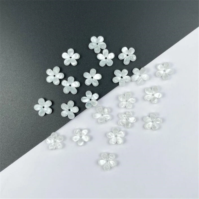 New Creative 10MM Acetic Acid Round Flower Beads Resin Acrylic Torus Spacer Bead Connectors Diy Hair Jewelry Making Acessories