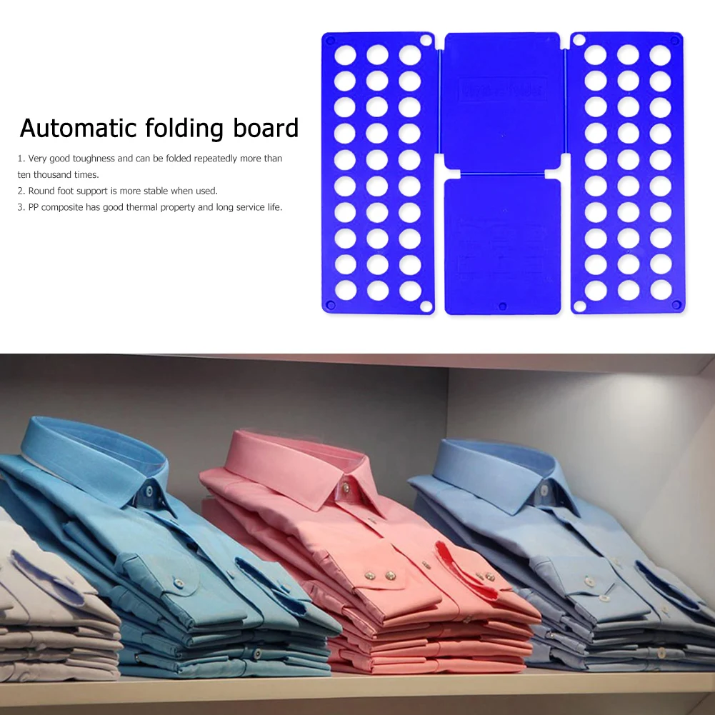 

Clothes Folding Board Adults Child Clothing Folder Bender Plastic Practical All Size Quick Fold T-Shirts Wardrobe Storage Tool