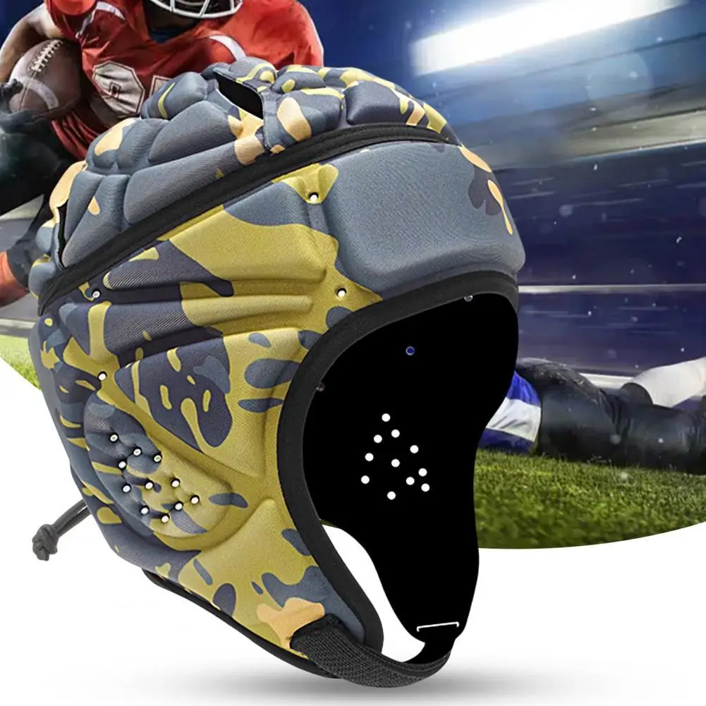 

Adjustable Ultralight Bicycle Helmet Anti-collision Rugby Helmet Head Protector Football Goalkeeper EVA Padded Headgear Cycling