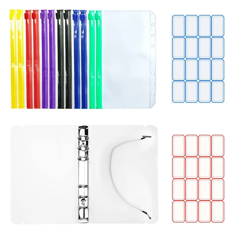 

15 Pcs PP Clear Binder Budget Planning Binder Set Binder Pocket Personal Cash Budget Envelope System Binder