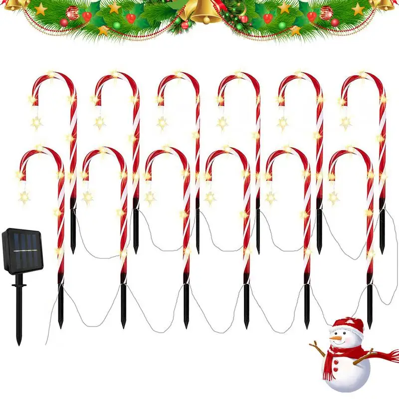 

Светильник в виде тростника на солнечной батарее, рождественские украшения, 8 режимов освещения, уличные маркеры для дорожек, для сада, внут...